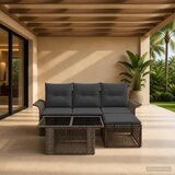  Sjedeća garnitura za vrt 5 kom. Siva i tamno siva poliratan 100 x 55 x 73 cm | shoptok.hr