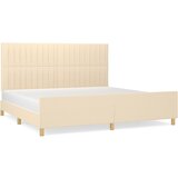  Okvir za krevet bez madraca krem 200x200 cm od tkanine | shoptok.hr