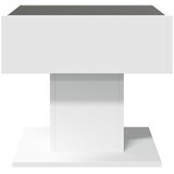  Stolić za kavu LED bijeli 50x50x45 cm od konstruiranog drva | Shoptok.si