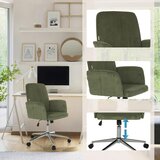 MID.YOU Pisarniški Stol Solao Cord, Temno Zelena | Shoptok.si