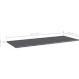 Police za knjige 4 kom visoki sjaj sive 100x40x1,5 cm iverica | shoptok.hr