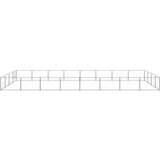 vidaXL Pasji boks srebrn 32 m² jeklo | Shoptok.si