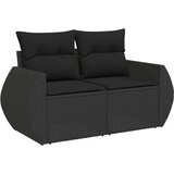 vidaXL 6-dijelni set vrtnih sofa s jastucima crni od poliratana | shoptok.hr