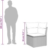  8-dijelni set vrtnih sofa od poliratana s jastucima sivi | shoptok.hr