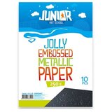 Junior jolly embossed metallic paper papir met. relj. a4 250g10k - odaberite nijansu crna ( 136211 ) Cene
