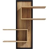 Premium Living Stenska Polica Jytana, Barva Hrasta, Črna | Shoptok.si