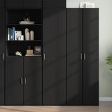 vidaXL Visoka omara črna 45x42,5x185 cm inženirski les Cene