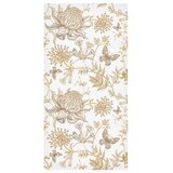  Tapeta - Beige flowers and butterflies on white background 50x1000 | shoptok.hr