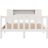 vidaXL Krevet s regalom z knjige bez madraca bijeli 150x200cm borovina | shoptok.hr