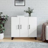 vidaXL Komoda bela 90x34x80 cm konstruiran les Cene