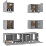  6-dijelni set TV ormarića sivog sonome konstruirano drvo | shoptok.hr