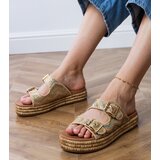 D/CEO Golden sandals with buckles on the straps Rider | Shoptok.si