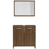  Set kupaonskog namještaja smeđa boja hrasta konstruirano drvo | shoptok.hr