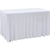 vidaXL Raztegljiva pregrinjala za mizo 2 kosa 183x76x74 cm bela Cene