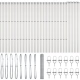 vidaXL Ograda u obliku heksagona 1.2x100 m Cinkani čelik, Stubovi za ogradu 13 kom Ø32 mm 170 cm Cinkani čelik | shoptok.hr