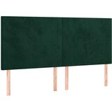  LED uzglavlje tamnozeleno 200x5x118/128 cm baršunasto | shoptok.hr