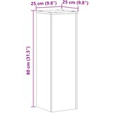  Stalci za biljke 2 kom boja hrasta 25x25x80cm konstruirano drvo | shoptok.hr
