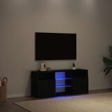 TV ormarić s LED svjetlima crni hrast 120x30x50 cm inženjerski drvo | shoptok.hr