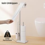 KES stoječe držalo za WC papir s ščetko in marmorno bazo | Shoptok.si