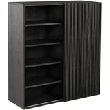 Črn set za hodnik v jesenovem dekorju 110x120x40 cm Sion –