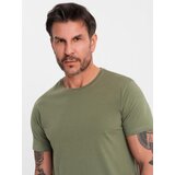 Ombre BASIC men's classic cotton T-shirt - khaki | Shoptok.si