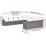  11-dijelni vrtni set s jastucima crni poliratan | shoptok.hr