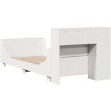  Posteljni okvir brez vzmetnice bel 75x190 cm trdna borovina | Shoptok.si