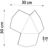  Stenska svetilka TRE črna, (21347423) | Shoptok.si