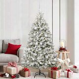 VidaXL Umjetno božićno drvce Zelena i bijela 180 cm PVC i metal VidaXL Umjetno božićno drvce Zelena i bijela 180 cm PVC i metal Slike