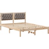  Krevetna konstrukcija s uzglavljem Sivo-smeđa 150 x 200 cm | Eponuda.com