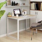  Stol za računalo bijeli i boja hrasta 110x60x73 cm od iverice | shoptok.hr