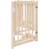 vidaXL Vrata za pse s vratima sklopiva 6 panela 300cm masivna jelovina | shoptok.hr