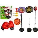 Lean_Toys Komplet za športne igre 3v1 - košarka, pikado in boksarska vreča | Shoptok.si