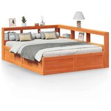  Knjižna postelja brez vzmetnice vošč. rjava 140x200 cm borovina, (21790786) | Shoptok.si