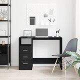  Radni stol s ladicama Crni hrast 102x50x76 cm Konstruirano drvo | Shoptok.si