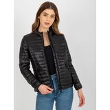 Fashion Hunters Black transient quilted jacket without hood Cene