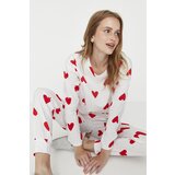 Trendyol White Heart Knitted Pajamas Set | shoptok.hr