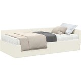  Kotni okvir postelje z matrico Drugo 2 pcs krema Žamet, (5000123381) | Shoptok.si