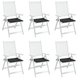  Jastuci za vrtne stolice 6 kom crni 40x40x4 cm od tkanine | shoptok.hr