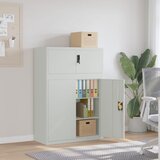 vidaXL Arhivska omara svetlo siva 90x40x130 cm jeklo | Shoptok.si