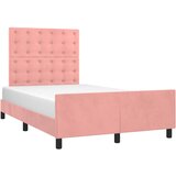  Okvir za krevet s uzglavljem ružičasti 120 x 200 cm baršunasti | shoptok.hr