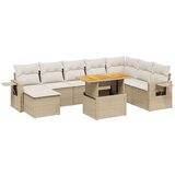  9-dijelni set vrtnih sofa s jastucima bež od poliratana | shoptok.hr