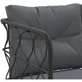  Set vrtnih sofa s jastucima crni od čelika i tekstilena | shoptok.hr
