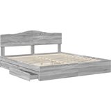  Postelja s shranjevanjem z vzglavjem Siva Sonoma 200 x 200 cm, (5000106969) | Shoptok.si
