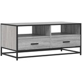 Maison Chic Klubska mizica - kavna mizica - Nizka mizica siva sonoma 100x50x45 cm inžen. les in kovina, (21752915) Cene