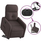 vidaXL Naslonjač na podizanje tamnosmeđi od tkanine | shoptok.hr