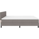  Postelja boxspring z vzmetnico Taupe 200 x 200 cm blago, (5000127228) | Shoptok.si