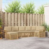  Set vanjskih sofa 6 pcs Bijela i Bež 306 x 128,5 x 73 cm | Eponuda.com