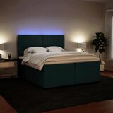 Krevet s oprugama i madracem tamnozeleni 200x200 cm baršunasti | shoptok.hr