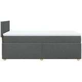  Okvir kreveta s oprugama i madrac tamnosivi 80x200cm od tkanine | shoptok.hr